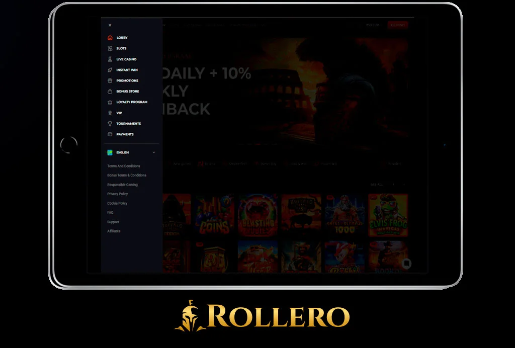 Mobile app rollero casino 2 1024x576